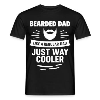 Papa barbu – plus cool que la moyenne - T-shirt homme - noir - Devant - AI Model Male 178 light (178cm)