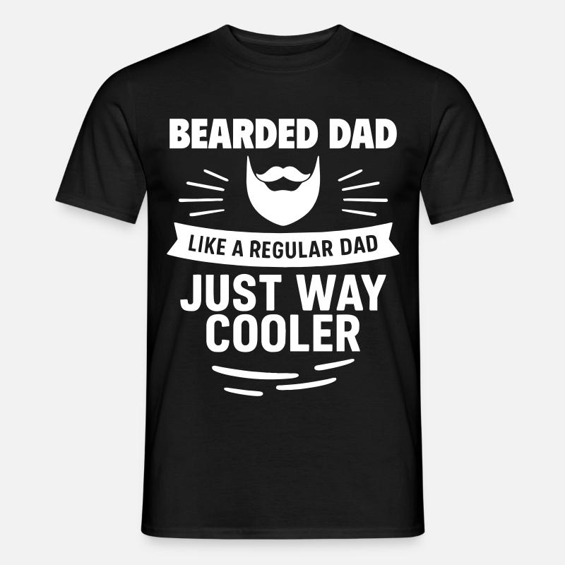 Bearded dad – cooler than average - Men's T-Shirt - black