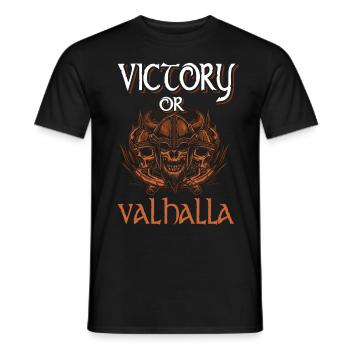 Victory Or Valhalla - Men's T-Shirt - black - Front - AI Model Male 178 light (178cm)