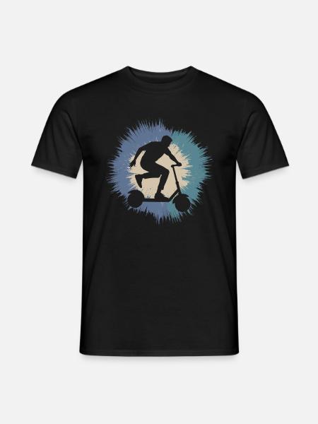 Scooter Electric Scooter Rider Vintage Retro - Men's T-Shirt - black