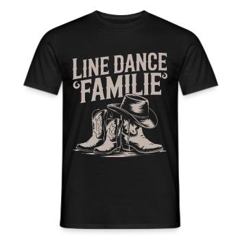 Linedance Familie Papa Mama Kinder - Männer T-Shirt - Schwarz - Vorne - AI Model Male 178 light (178cm)