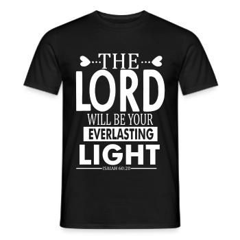Le Seigneur sera votre lumière éternelle - T-shirt homme - noir - Devant - AI Model Male 178 light (178cm)
