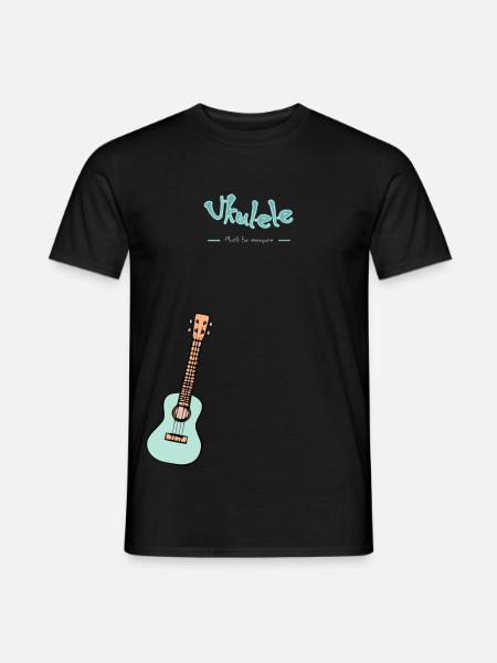 Ukulele - music for everyone - Men's T-Shirt - black
