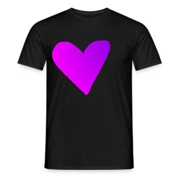 Heart Pink Pink Purple Gift Idea - Men's T-Shirt - black - Front - AI Model Male 178 light (178cm)