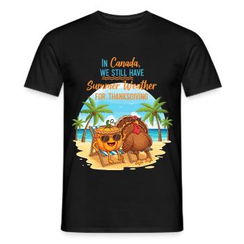 L’été au Canada - T-shirt homme - noir - Devant - AI Model Male 178 light (178cm)