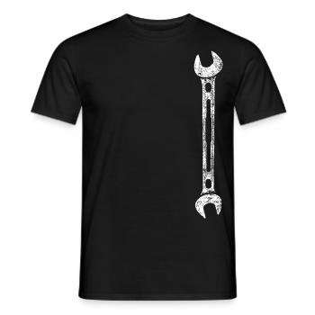 Wrench / white - Men's T-Shirt - black - Front - AI Model Male 178 light (178cm)