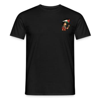 Boy with the Flag – Voice of Innocence - Men's T-Shirt - black - Front - AI Model Male 178 light (178cm)