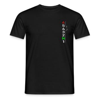 Gear shift motorcycle - Men's T-Shirt - black - Front - AI Model Male 178 light (178cm)