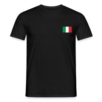 Italy flag - Men's T-Shirt - black - Front - AI Model Male 178 light (178cm)