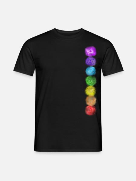 chakra line - Men's T-Shirt - black