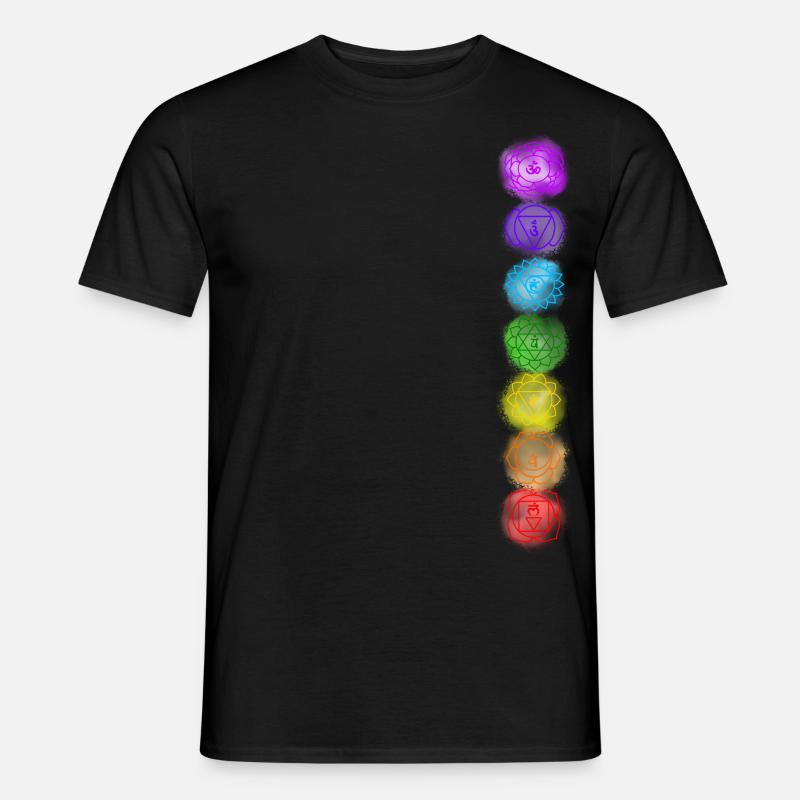 Chakra-Linie - Männer T-Shirt - Schwarz