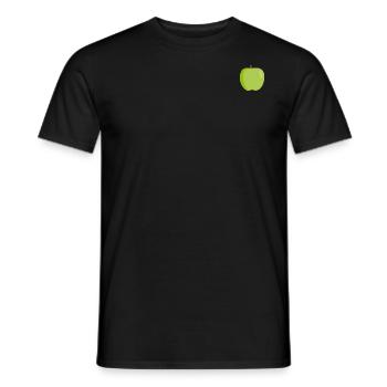 Apple green fruit healthy gift idea - Men's T-Shirt - black - Front - AI Model Male 178 light (178cm)