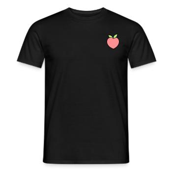 Pfirsich - Männer T-Shirt - Schwarz - Vorne - AI Model Male 178 light (178cm)