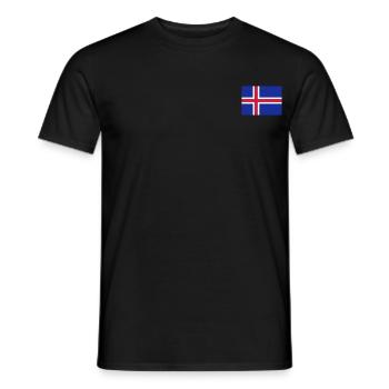 Maillot islandais - T-shirt homme - noir - Devant - AI Model Male 178 light (178cm)