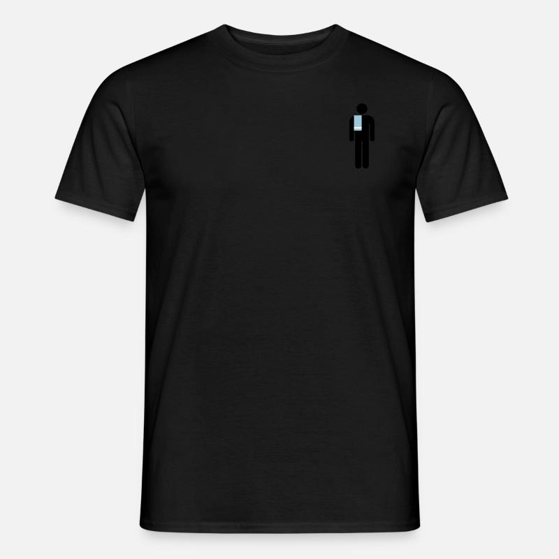 Per Anhalter Schild - Männer T-Shirt - Schwarz