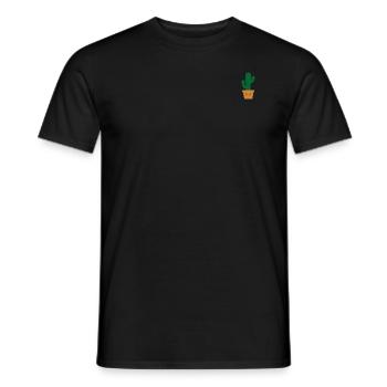Cute Green Pals design for plant lovers - Men's T-Shirt - black - Front - AI Model Male 178 light (178cm)
