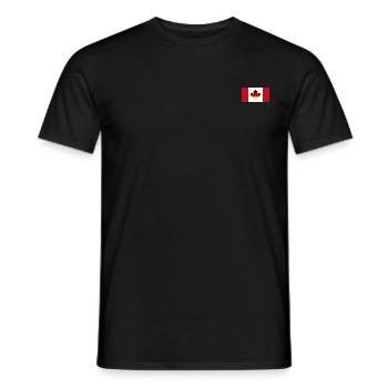 Drapeau germano-canadien de la feuille d’érable - T-shirt homme - noir - Devant - AI Model Male 178 light (178cm)