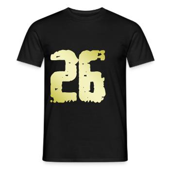 26 Number Vintage - Men's T-Shirt - black - Front - AI Model Male 178 light (178cm)