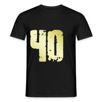 40 Nombre Vintage - T-shirt homme - noir - Devant - AI Model Male 178 light (178cm)