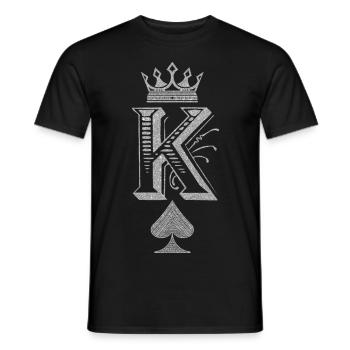 King Spades silber - Männer T-Shirt - Schwarz - Vorne - AI Model Male 178 light (178cm)