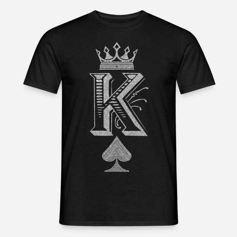 King Spades silber - Männer T-Shirt - Schwarz