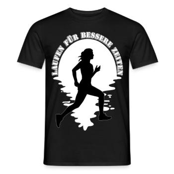 Courir pour des temps meilleurs - Femme - Coureur - T-shirt homme - noir - Devant - AI Model Male 178 light (178cm)