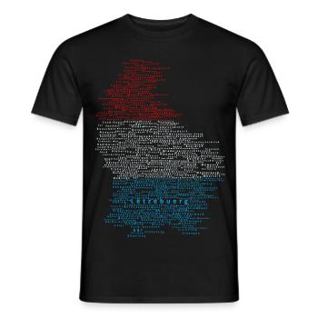 Lux Map Silhouette - T-shirt homme - noir - Devant - AI Model Male 178 light (178cm)