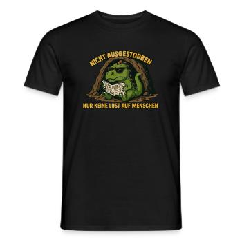 Dinosaure sarcastique - T-shirt homme - noir - Devant - AI Model Male 178 light (178cm)