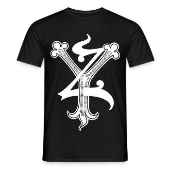 Letters YZ Rapp art - Men's T-Shirt - black - Front - AI Model Male 178 light (178cm)