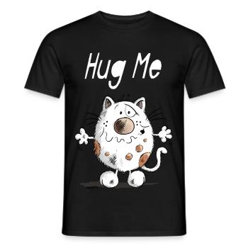 Hug Me Chat - T-shirt homme - noir - Devant - AI Model Male 178 light (178cm)