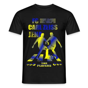 FC Carl Zeiss Jena - T-shirt homme - noir - Devant - AI Model Male 178 light (178cm)
