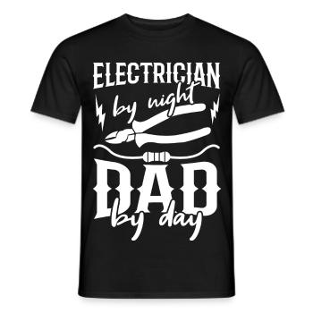 Elektriker Vater - Männer T-Shirt - Schwarz - Vorne - AI Model Male 178 light (178cm)