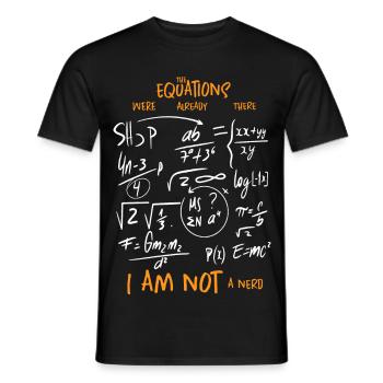 Mathematics equations - Men's T-Shirt - black - Front - AI Model Male 178 light (178cm)