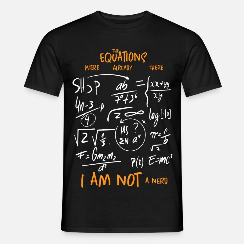 Matematik ligninger - Mænd T-shirt - sort