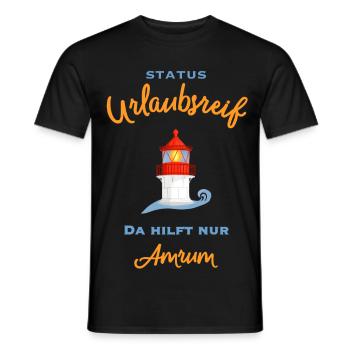 Amrum, kultiger Leuchtturm Norddorf, Urlaubsreif - Männer T-Shirt - Schwarz - Vorne - AI Model Male 178 light (178cm)