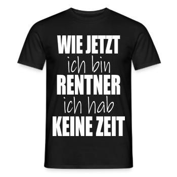 comment maintenant je suis à la retraite je n’ai pas le temps - T-shirt homme - noir - Devant - AI Model Male 178 light (178cm)