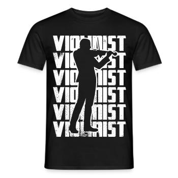 Lustiger Violinist - Männer T-Shirt - Schwarz - Vorne - AI Model Male 178 light (178cm)