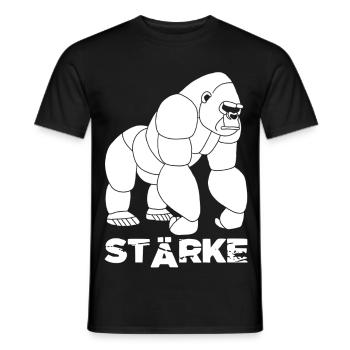 Gorilla-Stärke - Männer T-Shirt - Schwarz - Vorne - AI Model Male 178 light (178cm)
