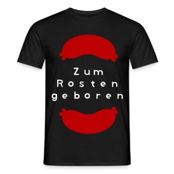 Zum Rösten Geboren - Männer T-Shirt - Schwarz - Vorne - AI Model Male 178 light (178cm)