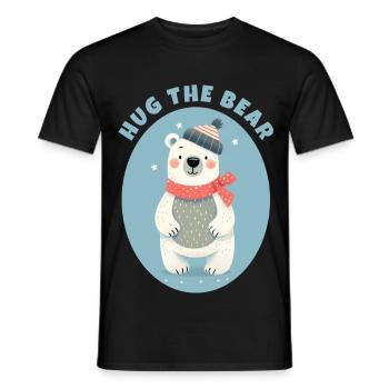 Hug the Teddy Bear - Men's T-Shirt - black - Front - AI Model Male 178 light (178cm)