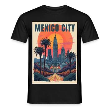 Mexiko-Stadt – Zócalo und Aztekische Geschichte - Männer T-Shirt - Schwarz - Vorne - AI Model Male 178 light (178cm)