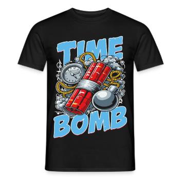 Time Bomb – Explosives Streetwear-Design - Männer T-Shirt - Schwarz - Vorne - AI Model Male 178 light (178cm)