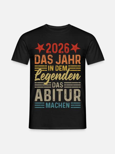 2026 Das Jahr in dem Legenden das Abitur machen - Männer T-Shirt - Schwarz