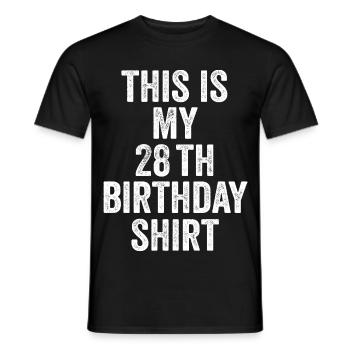 Cadeau 28e Anniversaire 28 ans - cadeau 28 ans - T-shirt homme - noir - Devant - AI Model Male 178 light (178cm)