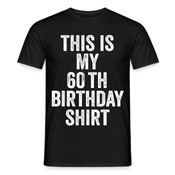 Cadeau 60e Anniversaire 60 ans - cadeau 60 ans - T-shirt homme - noir - Devant - AI Model Male 178 light (178cm)