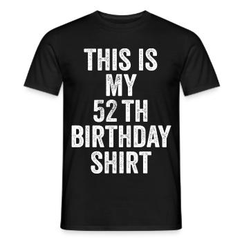 52nd Anniversary 52 Years Gift - 52 Years Gift - Men's T-Shirt - black - Front - AI Model Male 178 light (178cm)