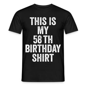 Cadeau 58e Anniversaire 58 ans - cadeau 58 ans - T-shirt homme - noir - Devant - AI Model Male 178 light (178cm)