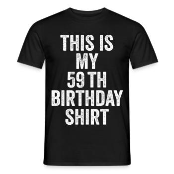 Cadeau 59e Anniversaire 59 ans - cadeau 59 ans - T-shirt homme - noir - Devant - AI Model Male 178 light (178cm)