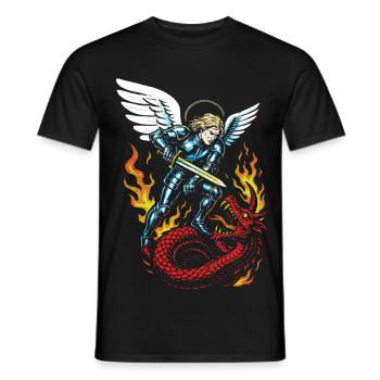 Michel - T-shirt homme - noir - Devant - AI Model Male 178 light (178cm)