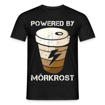 MÖRKROST - Männer T-Shirt - Schwarz - Vorne - AI Model Male 178 light (178cm)
